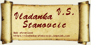 Vladanka Stanovčić vizit kartica